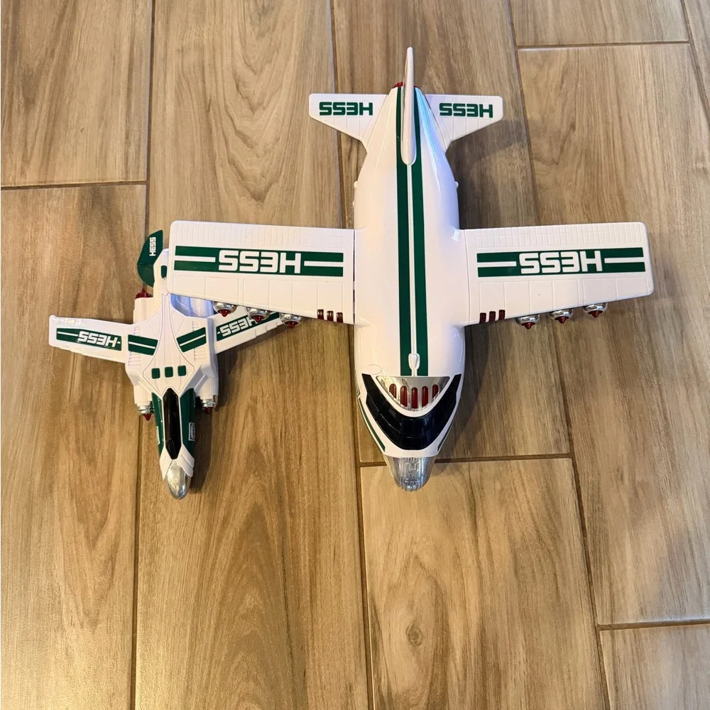 Hess Green and White Cargo Plane and Jet Toy - Picture 3 of 6